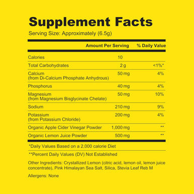 ROUTINE Morning Daily Hydration | Electrolyte Powder Packets with Apple Cider Vinegar, Lemon and Sea Salt | Hydrate Powder, Electrolyte Drink Mix | Keto & Paleo Electrolytes Hydration Powder - 30 ct