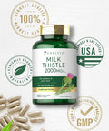 Carlyle Milk Thistle 2000Mg 180 Capsules With Dandelion & Yellow Dock Non-Gmo, Gluten Free