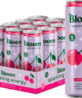 Bloom Nutrition Sparkling Energy Drink Minis, Raspberry Lemon & Strawberry Watermelon, 7.5oz 12 Pack