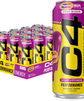 C4 Performance Energy Drink Cosmic Rainbow, Zero Sugar Carbonated Preworkout Energy, 200mg Caffeine with Beta Alanine, 16 Fl Oz (12 Pack), Packaging May Vary