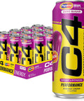 Cellucor C4 Performance Energy Drink | Strawberry Blast | Zero Sugar Carbonated Preworkout Energy | 200mg Caffeine with Beta Alanine | 16 Fl Oz (12 Pack)