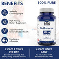 Summit Supplements - D-Mannose Capsules 500 Mg, 120 Veggie Caps - Support Urinary Tract Health - Source Of Carbohydrates To Support Energy Production - Athletic Support Supplement
