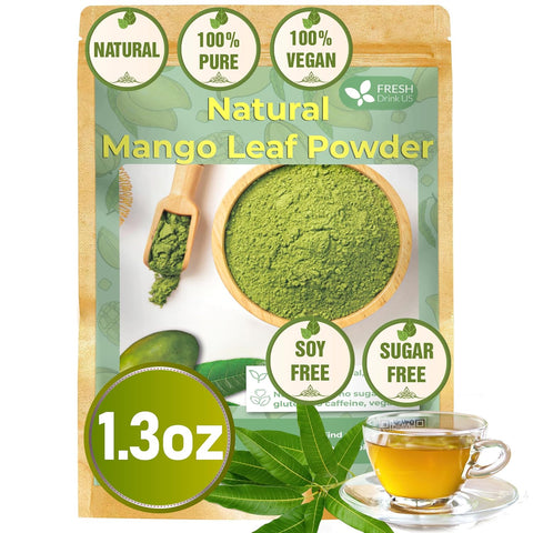 FreshDrinkUS, Premium 8oz Mulberry Leaf Powder, 100% Natural and Pure from Mulberry Leaves, Perfect for Tea, Smoothies, Baked Goods, Natural Food Coloring, No Additives, No Gluten, No Sugar, Vegan