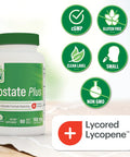 Health Thru Nutrition Prostate Plus With Saw Palmetto Extract, Lycopene As Lycored, Plant Sterols, Selenium, Zinc And Pumpkin Seed Complete Prostate Support Non-Gmo & Gluten (Pack Of 60)