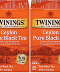 Twinings Lemon & Ginger, Caffeine-Free Herbal Tea Bags, 100 CT Box (1 Pack) | Spicy & Tangy, Ginger, Lemon Peel, Lemongrass, Blackberry Leaves, Soothe Digestion, 100 Foil Lined Individually Wrapped Bags
