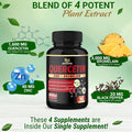 Quercetin Supplement 4660 mg Supports Cardiovascular Health Immune System and Antioxidant with Bromelain Black Pepper Extract 3 Months Supply