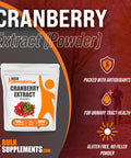 BulkSupplements Cranberry Extract Powder - Cranberry Supplements, Urinary Tract Health - - 500mg , 2000 Servings (1 Kilogram - 2.2 lbs)