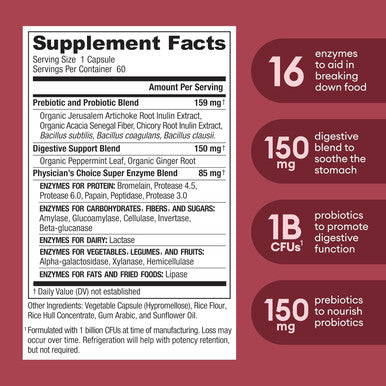 Physician'S Choice - Beat Bloat + Support Weight Management Bundle: Digestive Enzymes + Thin-30 Probiotic