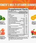 Womens Multivitamin Gummy Peach Flavor 30 Day Supply 60 Gummies
