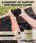 Elderberry With Vitamin C, Zinc, & Ginger Potent Immune Booster 5000 Mg Elderberry, Zinc, & Vitamin C Non-Gmo Immunity Vitamins For Adults To Help You Feel Vibrant, 60 Caps.