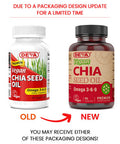 Deva Vegan Vitamins Chia Seed Oil, Packed with Omega 3, 6, 9 & Other Essential Fatty Acids, Cold-Pressed & Unrefined, 90 Capsules, 1-Pack