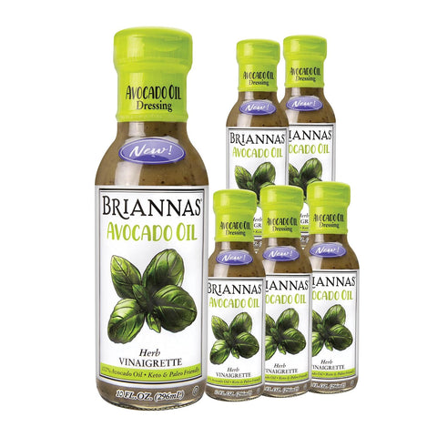 BRIANNAS - Avocado Oil Caesar Dressing - Nutrient Rich, Keto Friendly, Dairy Free Salad Dressing made with 100% Avocado Oil - 10 oz. Bottle