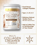 Carlyle Collagen Creamer 8.8Oz | Vanilla Multi Collagen Powder | Non-Dairy Supplement | Non-Gmo, Gluten Free | By Carlyle
