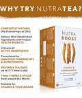 Nutra Tea NUTRABOOST - Energy Tea | Focus Tea Includes Astragalus Ashwagandha & Gotu Kola - Naturally Caffeine- and Sugar- - 20 Enveloped Tea Bags - by - Herbal Tea