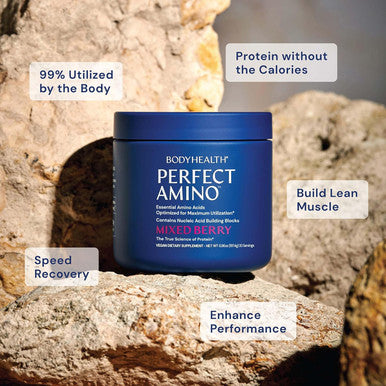 Bodyhealth Perfectamino (300 Ct) Easy To Swallow Coated Tablets And Mixed Berry (60 Serving) Powder