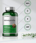 Ashwagandha Capsules 4500mg | 200 Count | with Black Pepper | Gluten Free Root Extract | by Horbaach