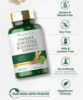 Carlyle Panax Ginseng + Ginkgo Biloba | 120 Vegetarian Capsules | 5,000Mg | Vegetarian, Non-Gmo, And Gluten Free Supplement