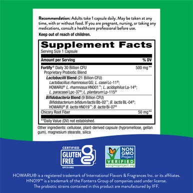 Nature'S Way Fortify Daily Probiotic + Prebiotic For Men And Women, 30 Billion Live Cultures, Digestive And Immune Health Support* Supplement, 30 Capsules