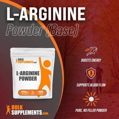 BulkSupplements L-Arginine Base Powder - Arginine Supplement for Men - Nitric Oxide Supplement - Unflavored, - 1000mg , 1000 Servings (1 Kilogram - 2.2 lbs)