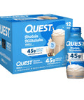 Quest Nutrition Chocolate Protein Shake, 45g Protein, 2g Sugar, 4g Net Carbs, Ready to Drink, Gluten Free, 12 Count | 45g Complete Protein, Ready to Drink, 4g Net Carbs, Gluten Free, Ultrafiltered Nonfat Milk, High Protein, 14 Fl Oz Bottles