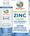 Maryruth Organics Nutritional Supplement | Liposomal Liquid Zinc Supplement with Vitamin E | Overall Health and Skin Care | Blueberry | Vegan Non-GMO Gluten No Sugar Added | 15.22 Fl Oz