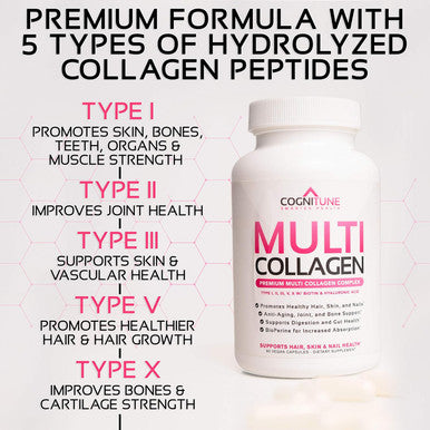 Cognitune Mind & Body Bundle - Multi Collagen Brain Health Turmeric & Ginger - Boost Overall Wellness & Vitality