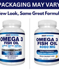 Arazo Nutrition Omega 3 Fish Oil 4,080Mg - High Epa 1200Mg + Dha 900Mg 120 Softgels