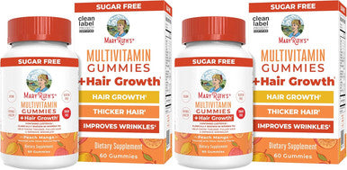 MaryRuth's Multivitamin Hair Growth Gummies Thicker Hair 30 Servings With Lustriva Biotin 10000mcg B Vitamins Formulated for Thicker Hair Wrinkles Fine Lines Skin Care