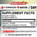 2000Mg Magnesium L-Threonate Capsules - 90 Capsules - 144Mg Elemental Magnesium Per Serving