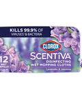Clorox Scentiva Disinfecting Mopping Cloths Lavender And Jasmine 12 Wet Refills (Pack May Vary)