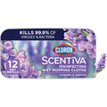 Clorox Scentiva Disinfecting Mopping Cloths Lavender And Jasmine 12 Wet Refills (Pack May Vary)