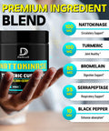 Dedicad 4-In-1 Nattokinase 2000 Fu, Turmeric, Bromelain, Serrapeptase - Body Balance, Circulation Health & Immune System - 120