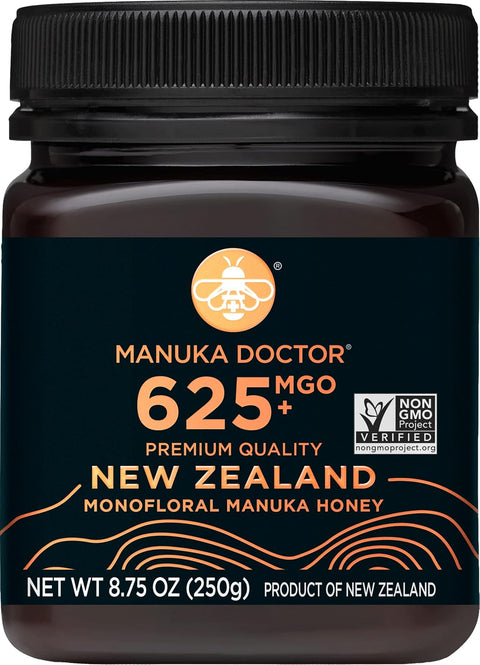 Manuka Doctor - MGO 125+ Manuka Honey Monofloral, 100% Pure New Zealand Honey. Certified. Guaranteed. Raw. Non-GMO (8.75 oz)