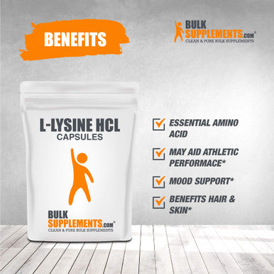 BulkSupplements.com L-Lysine HCL L-Lysine for Cats Immune Support Formula L Lysine Powder Lysine Powder for Cats (100 Gelatin Capsules)