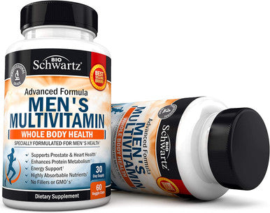 Men'S Multivitamin With Vitamin C A B D3 E Zinc For Immune Support - Once Daily Supplement For Energy & Heart - Antioxidants & Digestive Enzymes For Absorption - Mental Clarity & Focus Support -60 Ct