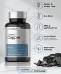 Chelated Copper Supplement 6mg | 300 Tablets | Essential Trace Mineral | Vegetarian, Non-GMO, Gluten Free | by Horbaach