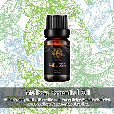 Aromatherapy Melissa Essential Oil for Diffuser, 100% Pure Melissa Essential Oil for Massage, Therapeutic Grade Melissa Essential Oil for Humidifier