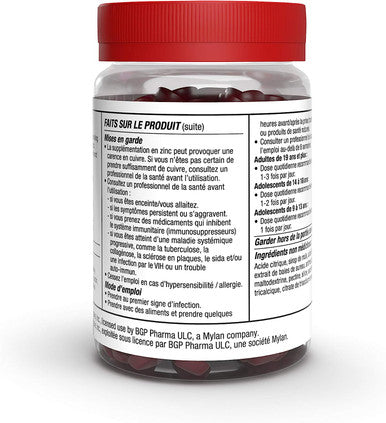 Cold-EEZE ZINC GUMMIES Natural Health Product- Zinc Immune Support Gummy Citrus Elderberry Flavour, 25 Count