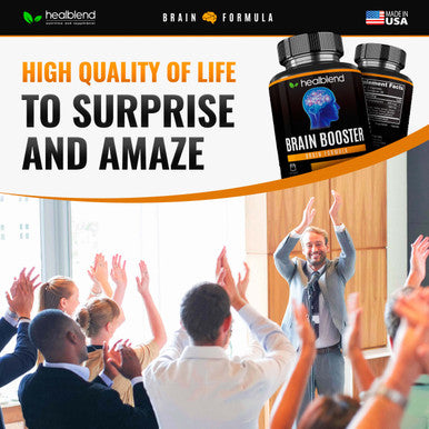 Brain Booster Supplement, Non-GMO Dietary Supplement, Supports Memory, Cognitive Function & Mental Clarity, Improve Concentration & Alertness, 120 Capsules