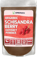 Xprs Nutra Organic Schisandra Berry Powder Extract - Premium Usda Organic Schisandra Powder For Cognition And Immunity - Vegan Friendly Berry Superfood (8 Oz)