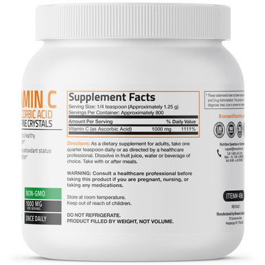 Vitamin C Powder Pure Ascorbic Acid Soluble Fine Non Gmo Crystals Promotes Healthy Immune System And Cell Protection Powerful Antioxidant - 1 Kilogram (2.2 Lbs)