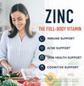 Zinc Supplement Microbeadlets For Immune & Acne Support Highly Absorbable Zinc Bisglycinate & Orotate With 2Mg Chelated Copper + Vitamin B6 Vegan, Gluten- 60 Capsules (2 Month Supply)