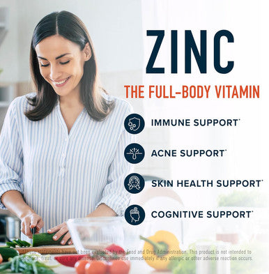 Zinc Supplement Microbeadlets For Immune & Acne Support Highly Absorbable Zinc Bisglycinate & Orotate With 2Mg Chelated Copper + Vitamin B6 Vegan, Gluten- 60 Capsules (2 Month Supply)