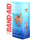 Band-Aid Brand Water Block Waterproof Adhesive Bandages For Minor Cuts And Scrapes, Fingertip And Knuckle, 20 Ct (Pack Of 6)
