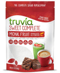 Truvia Sweet Complete Monk Fruit Sweetener, Granulated, 12 oz Bag | Erythritol, chicory root & monk fruit; measures like sugar, bakes & browns; non-GMO, kosher, vegan; keto