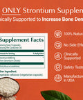 AlgaeCal - Strontium Boost Natural Calcium Supplement for Bone Density Increase Strontium Citrate 680 mg Easy to Swallow for Bone Health & Bone Strength Gluten-Free - 60 Veggie Caps- Made in USA