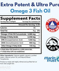Arazo Nutrition Omega 3 Fish Oil 4,080Mg - High Epa 1200Mg + Dha 900Mg 120 Softgels
