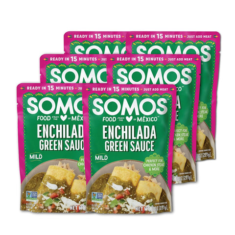 SOMOS Red Enchilada Sauce - Authentic Mexican Flavor & Trusted Quality Ã¢â‚¬â€œ Gluten Free, Non-GMO & Vegan - Perfect for Enchiladas, Chip Dip | 8 oz Pouches (Pack of 6)