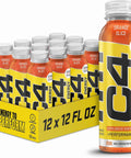 C4 Energy Non-Carbonated Zero Sugar Energy Drink, Pre Workout Drink + Beta Alanine, Fruit Punch, 12 Fl Oz (Pack of 12)
