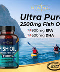Omega 3 Fish Oil 2500mg Supplement by New Age ÃƒÂ¢Ã¢â€šÂ¬Ã¢â‚¬Å“ Immune & Heart Support ÃƒÂ¢Ã¢â€šÂ¬Ã¢â‚¬Å“ Promotes Joint, Eye, Brain & Skin Health - Non GMO 90 Softgels - EPA, DHA Fatty Acids Gluten Free